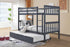 Heavy Duty Gunmetal Metal Bunk Bed Frame - Twin Over Twin