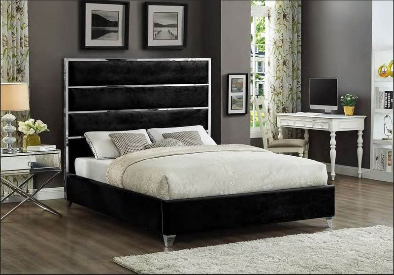 Black Velvet Bed