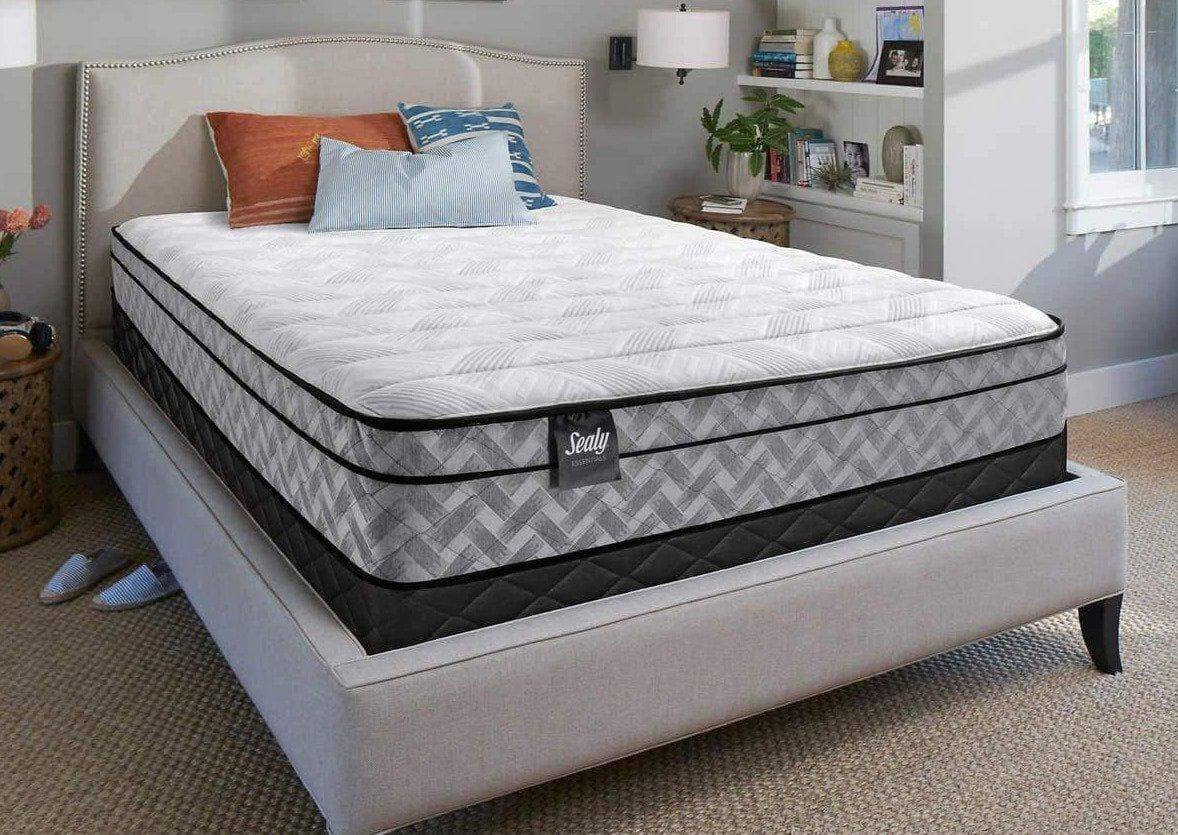 King Sealy -Essentials - Crosswick 12" Firm Foam Eurotop - DirectBed | Mattress Stores Hamilton, Niagara Falls, St Catharines, Stoney Creek, Burlington, Oakville, Ancaster