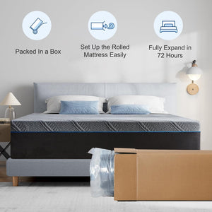 Queen Mattress, 10 Inch Queen Size Mattress with Memorys Foams in a boxs,Medium Firm Mattress for Sleep Supportive