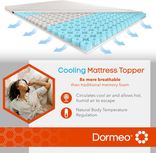 Dormeo RV Short King Mattress Topper - Relieving Octaspring Technology Mattress Topper - Cooling Mattress Topper - 3 inch Mattress Topper King - RV Short King Mattress Pad