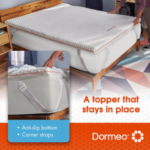 Dormeo California King Mattress Topper - Relieving Octaspring Technology - California King Mattress Bed Toppers, Cooling Mattress Topper - 3 inch Mattress Topper King - Mattress Pad California King