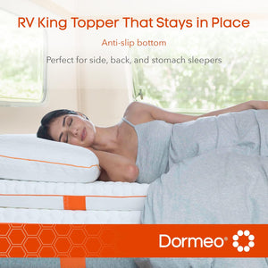 Dormeo RV King Mattress Topper - Relieving Octaspring Technology Mattress Topper - RV King Mattress Topper, Cooling Mattress Topper - 3 inch Mattress Topper King - RV King Mattress Toppers