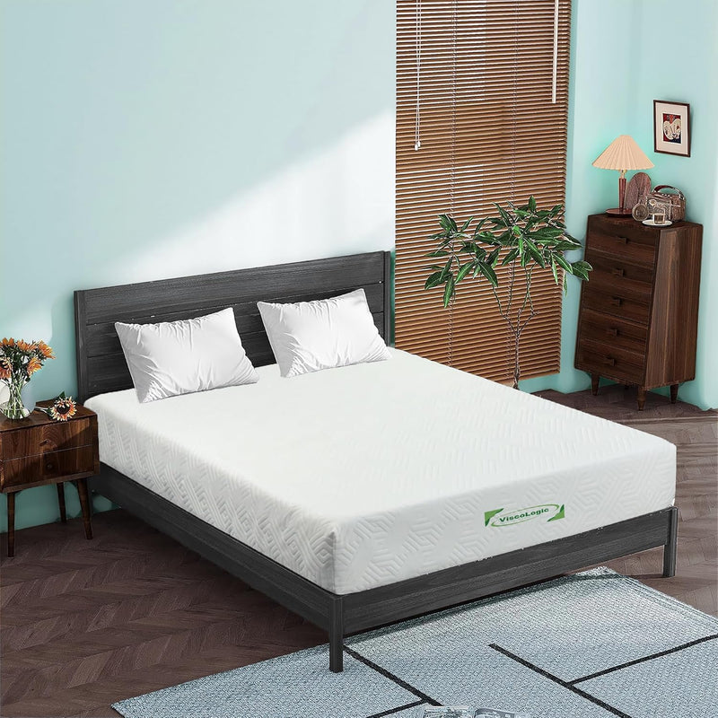 ViscoLogic Queen Mattress, Cool Resilience Reversible Foam Pressure Relief, Cool Sleep Supportive, CertiPUR-US® Certified Foam, Canadian Mattress in a Box, Queen Size Mattress