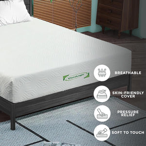 ViscoLogic Queen Mattress, Cool Resilience Reversible Foam Pressure Relief, Cool Sleep Supportive, CertiPUR-US® Certified Foam, Canadian Mattress in a Box, Queen Size Mattress