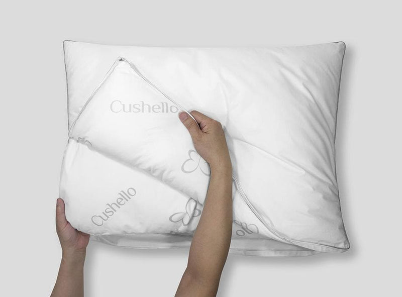 King Size Cushello Adjustable Bed Pillow for Back, Side or Stomach Sleepers