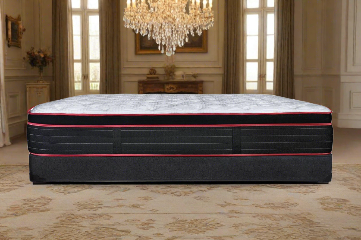 King Majesty Suite 17" Thick Pocket Coil & Nano Coil Pillow Top Mattress with Latex