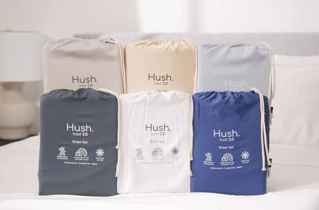 Hush 2.0 Iced Sheet Set Bamboo Cooling Sheet Set & Bonus Pillow Cases