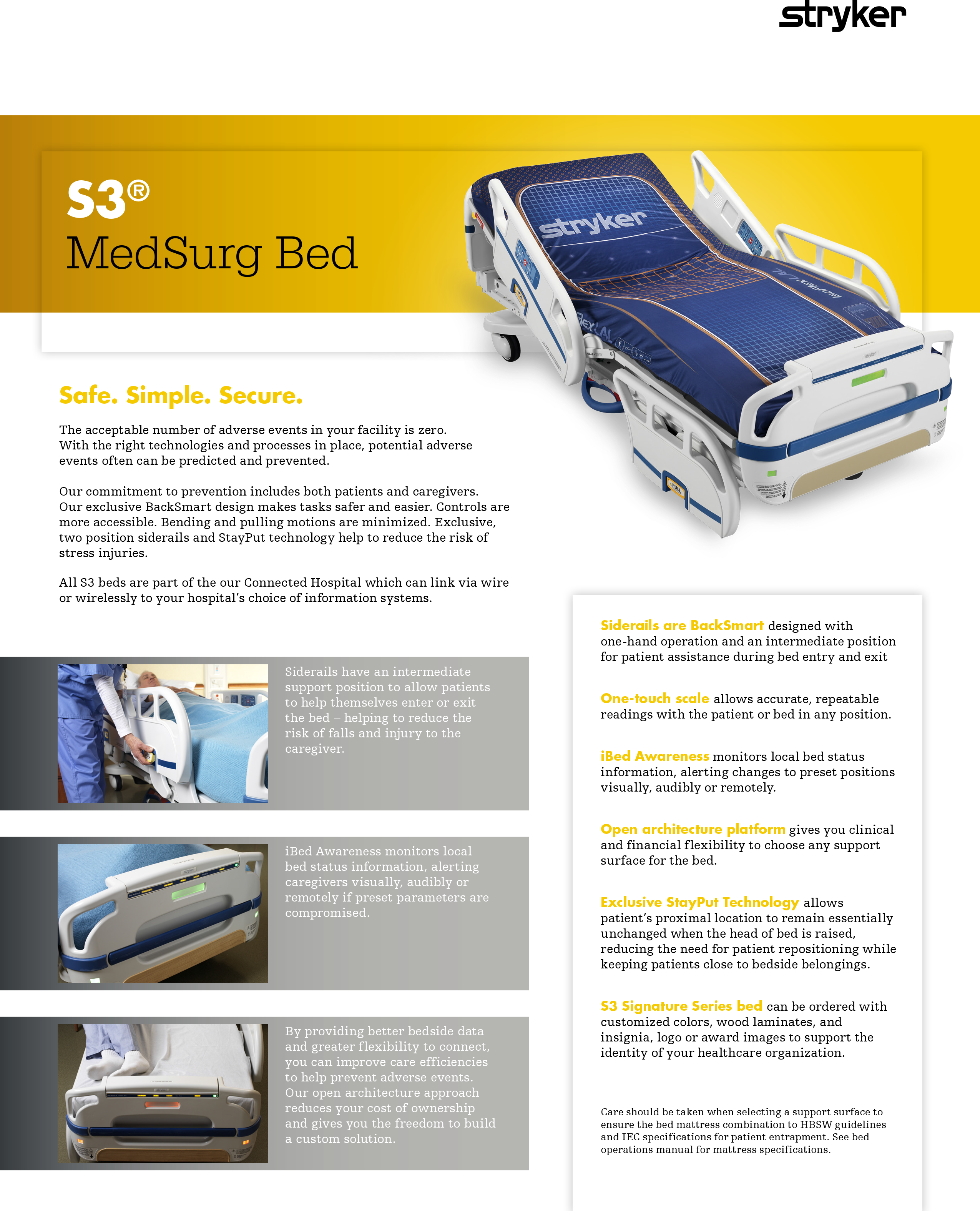 Stryker S3 Medical Stretcher with Integrated Scale & Reporting Certified Refurbished Stretcher
