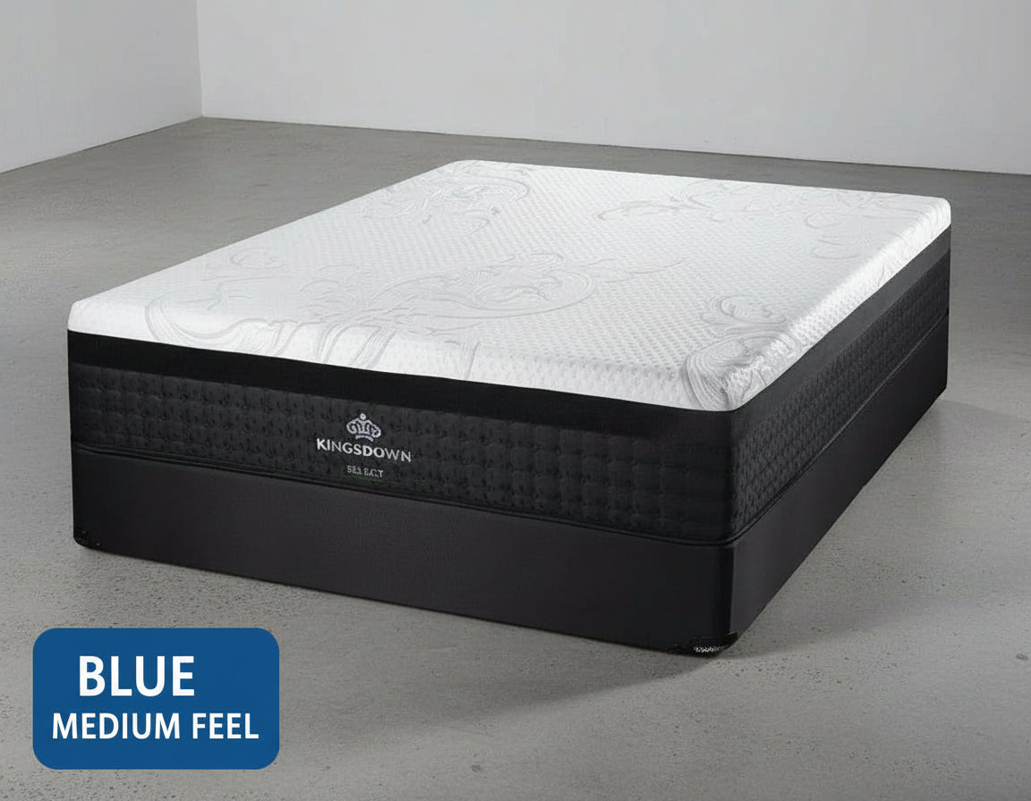 12.5" Kingsdown Select Blue Hybrid Mattress Medium Feel Memory Foam and Pocket Coil