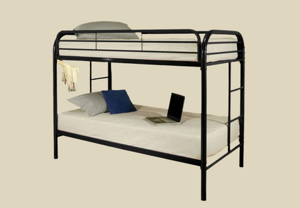 Black Metal Bunk Bed Twin over Twin Steel Bunk