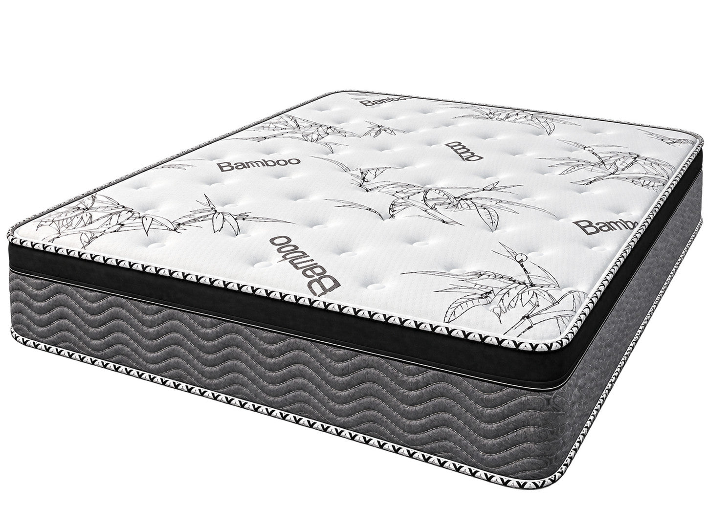 RV King Spinal Rest 11" Medium Euro top Hybrid / Pocket Coil mattress on a white background