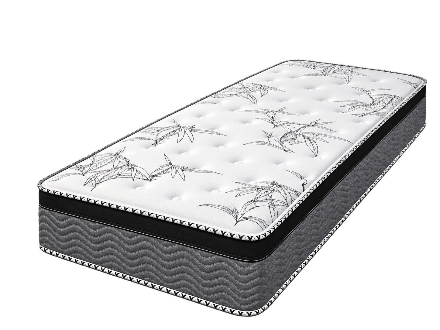 Twin XL Spinal Rest 11" Medium Euro top Hybrid / Pocket Coil mattress on a white background