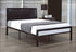 Black Metal Padded Headboard Bed - DirectBed