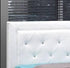 White PU Bed With Rhinestone Jewels Double Bed - DirectBed