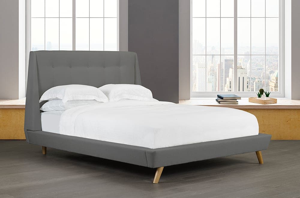 Upholstered Platform Bed and Headboard - DirectBed