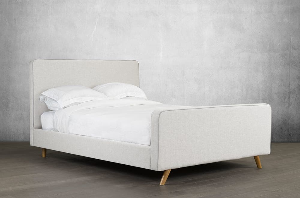 Velvet Fabric Platform Bed and Headboard - DirectBed