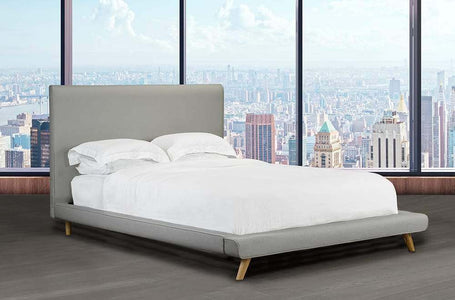 Bonded Leather Platform Bed and Headboard - DirectBed