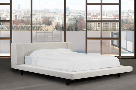 Linen Platform Bed and Headboard - DirectBed