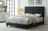 Button Tufted Platform Bed Twin Adjustable Headboard & Bed / Black - DirectBed