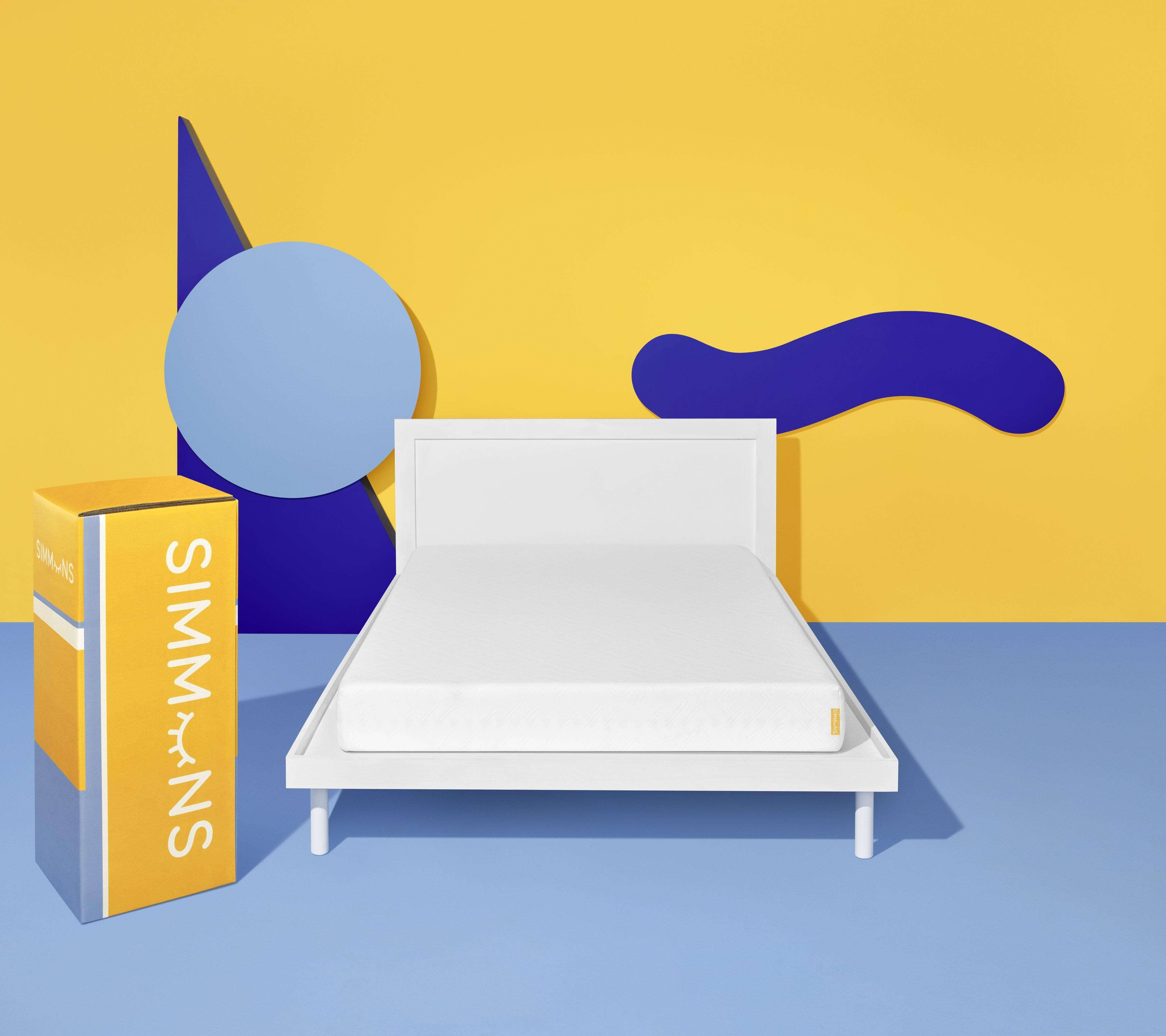 Simmons 8" Medium Firm Gel Memory Foam Tight Top Mattress - DirectBed | Mattress Stores Hamilton, Niagara Falls, St Catharines, Stoney Creek, Burlington, Oakville, Ancaster