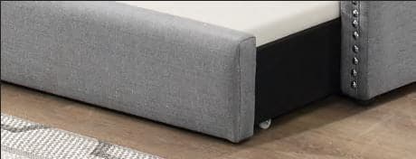 Nailhead Accents Pull-Out Single Trundle Bed Single Bed - DirectBed
