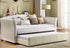 White Pull-Out Trundle PU Day Bed - DirectBed