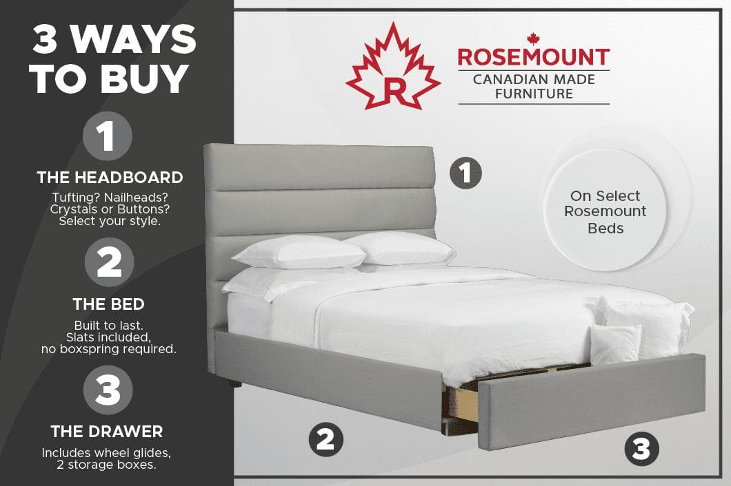 Linen Platform Bed and Headboard - DirectBed