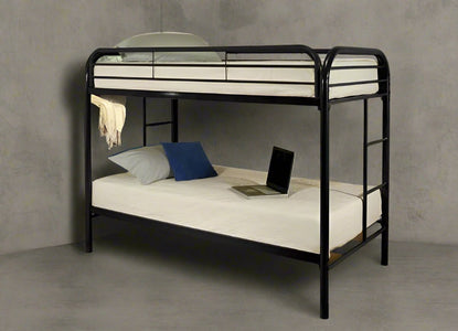 Black Metal Bunk Bed - DirectBed