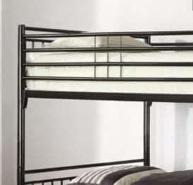 Black Metal Twin Bunk Bed Twin/Twin Bunk Bed - DirectBed