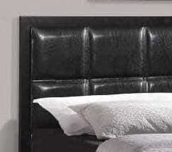 Black Padded Headboard Metal Bed Queen Bed - DirectBed