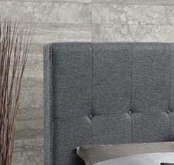 Dark Grey Fabric Bed Disc King Bed - DirectBed