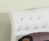 White Stylish PU Bed With Rhinestone Jewels King Bed - DirectBed