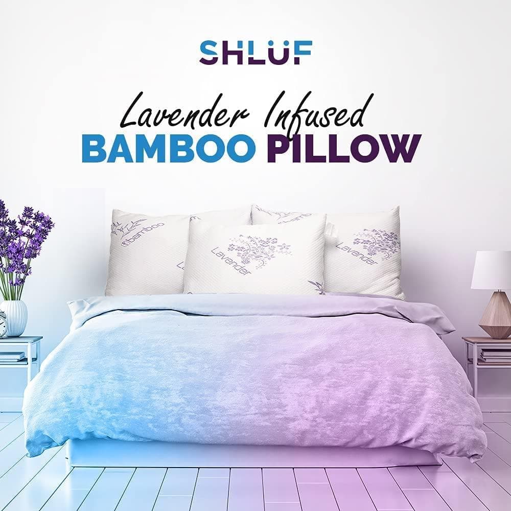 King, Queen or Standard Bamboo Pillow Lavender Infused, Cooling Pillow Soft Pillow for Restful Sleep. Back or Side Sleeper, Premium Pillow. - DirectBed | Mattress Stores Hamilton, Niagara Falls, St Catharines, Stoney Creek, Burlington, Oakville, Ancaster