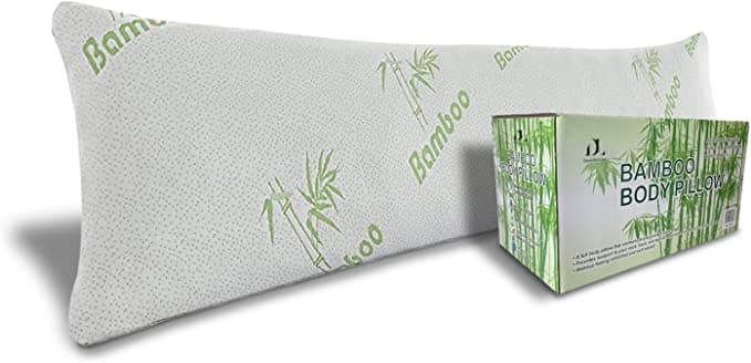 Bamboo Full Body Pillow for Adults - Cooling Long Pillow for Sleeping, Hypoallergenic Bamboo Pillow Cover