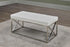 White PU Chrome Bench Cushion - DirectBed