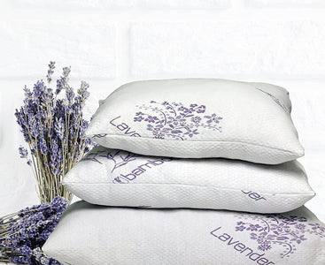 King, Queen or Standard Bamboo Pillow Lavender Infused, Cooling Pillow Soft Pillow for Restful Sleep. Back or Side Sleeper, Premium Pillow. - DirectBed | Mattress Stores Hamilton, Niagara Falls, St Catharines, Stoney Creek, Burlington, Oakville, Ancaster