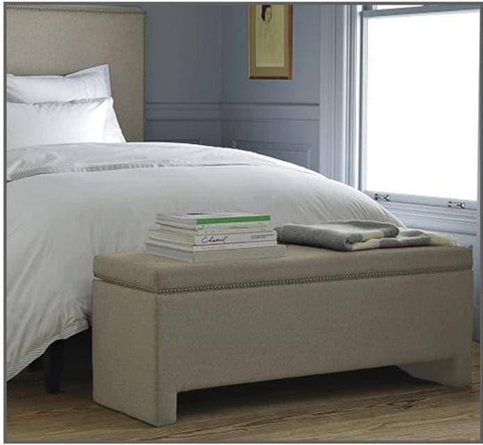 Velvet Fabrics Storage Bench - DirectBed
