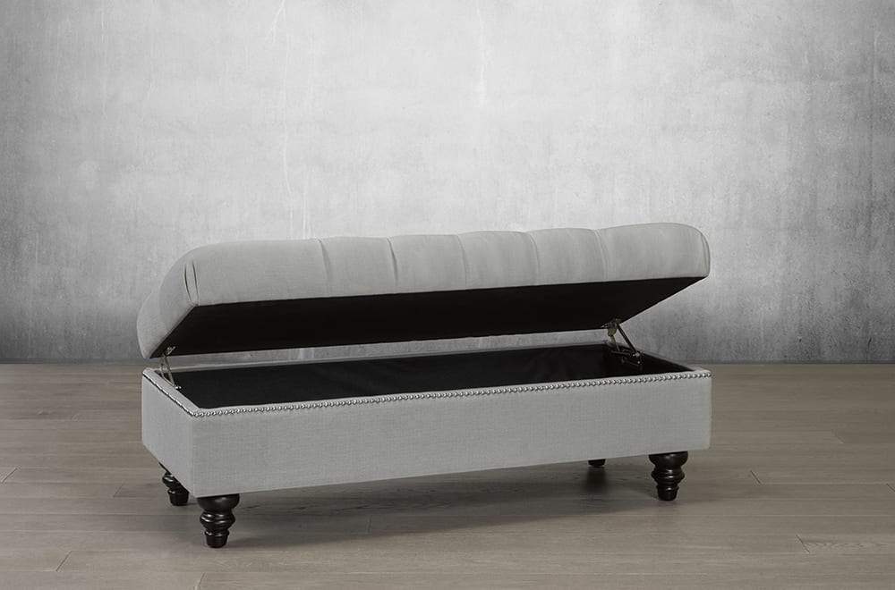 Button Tufted Storage Bench - DirectBed