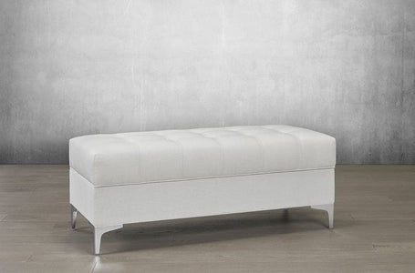 Velvet Storage Bench with Chrome Legs - DirectBed