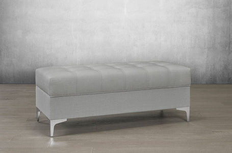 Velvet Storage Bench with Chrome Legs - DirectBed