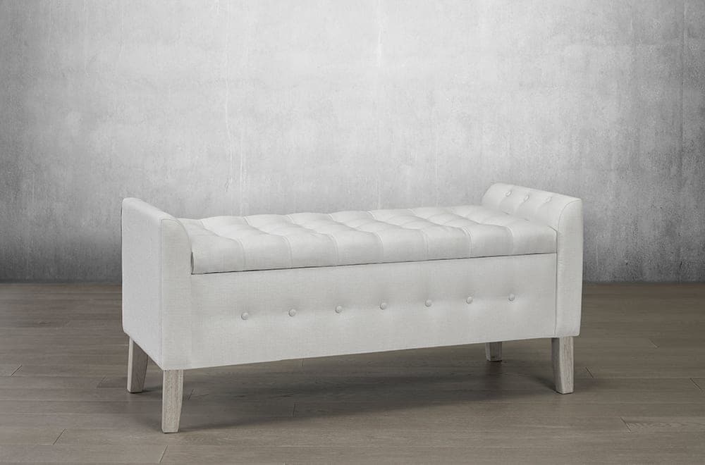 Linen Style Fabrics Storage Bench - DirectBed