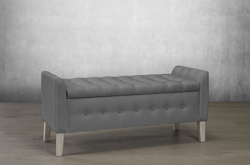 Linen Style Fabrics Storage Bench - DirectBed