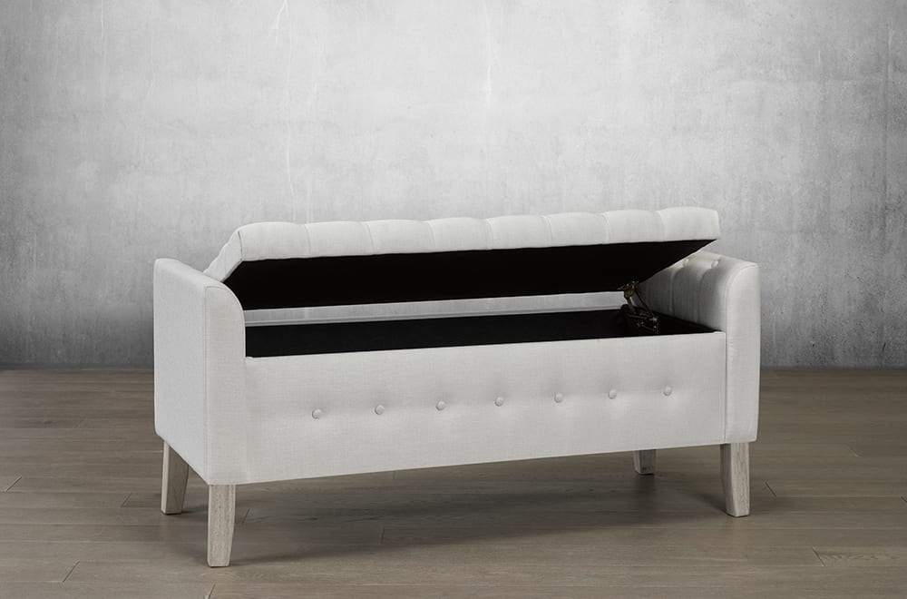 Linen Style Fabrics Storage Bench - DirectBed