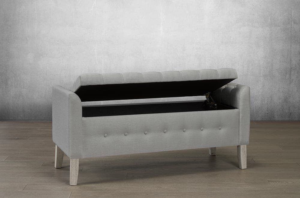 Linen Style Fabrics Storage Bench - DirectBed
