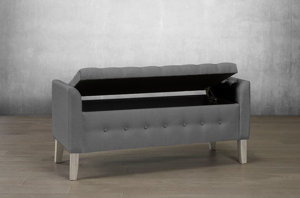 Linen Style Fabrics Storage Bench - DirectBed