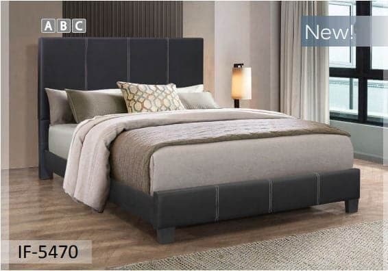 Black PU Bed with Contrast Stitching - DirectBed