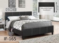 Black Pu Bed With Mattress Support - DirectBed