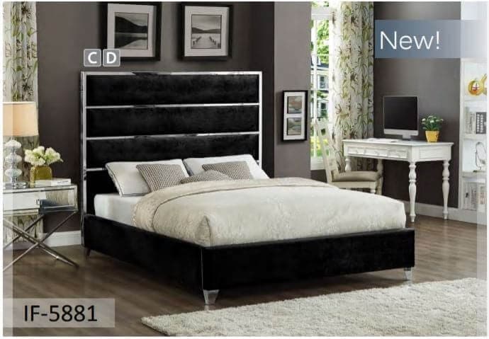 Black Velvet Bed - DirectBed