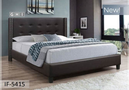 Brown PU Bed with Nailhead - DirectBed